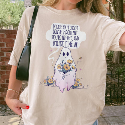 You’re Important Ghost Shirt, Cute Affirmation Tee, Comfort Colors Halloween Shirt