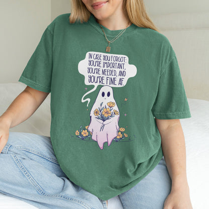 You’re Important Ghost Shirt, Cute Affirmation Tee, Comfort Colors Halloween Shirt