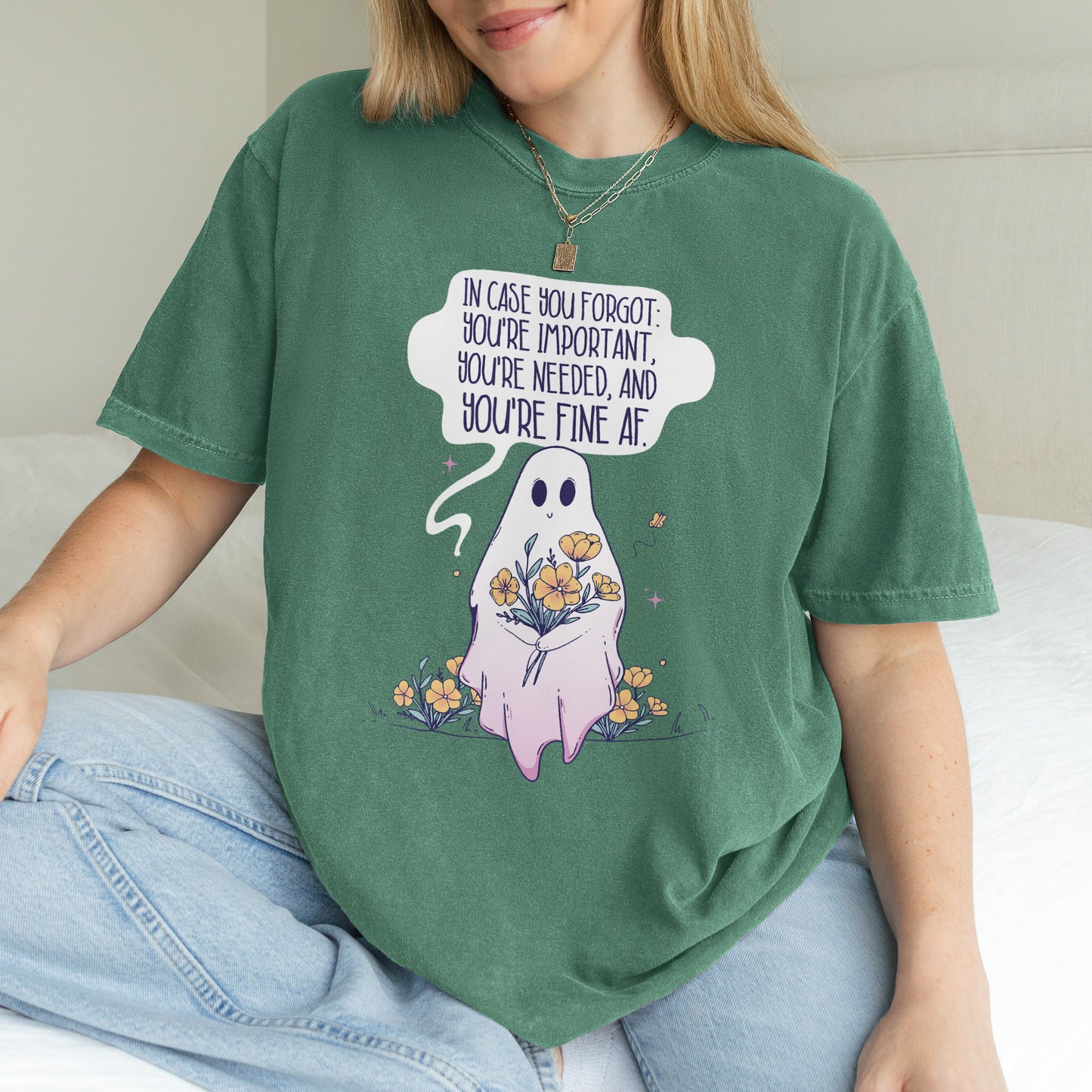 You’re Important Ghost Shirt, Cute Affirmation Tee, Comfort Colors Halloween Shirt