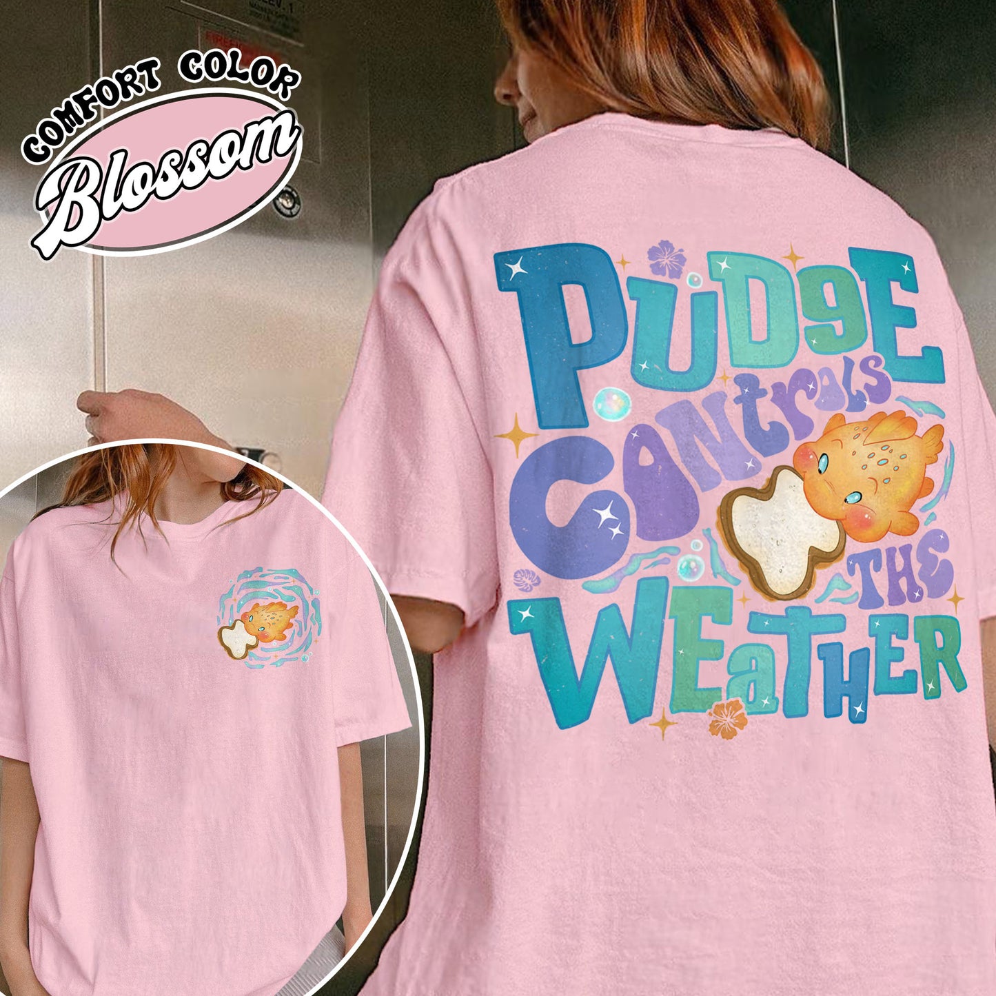 Magic Kingdom Comfort Color Shirt, Fish Pudge Controls the Weather Shirt T-Shirt, Family Matching Shirt