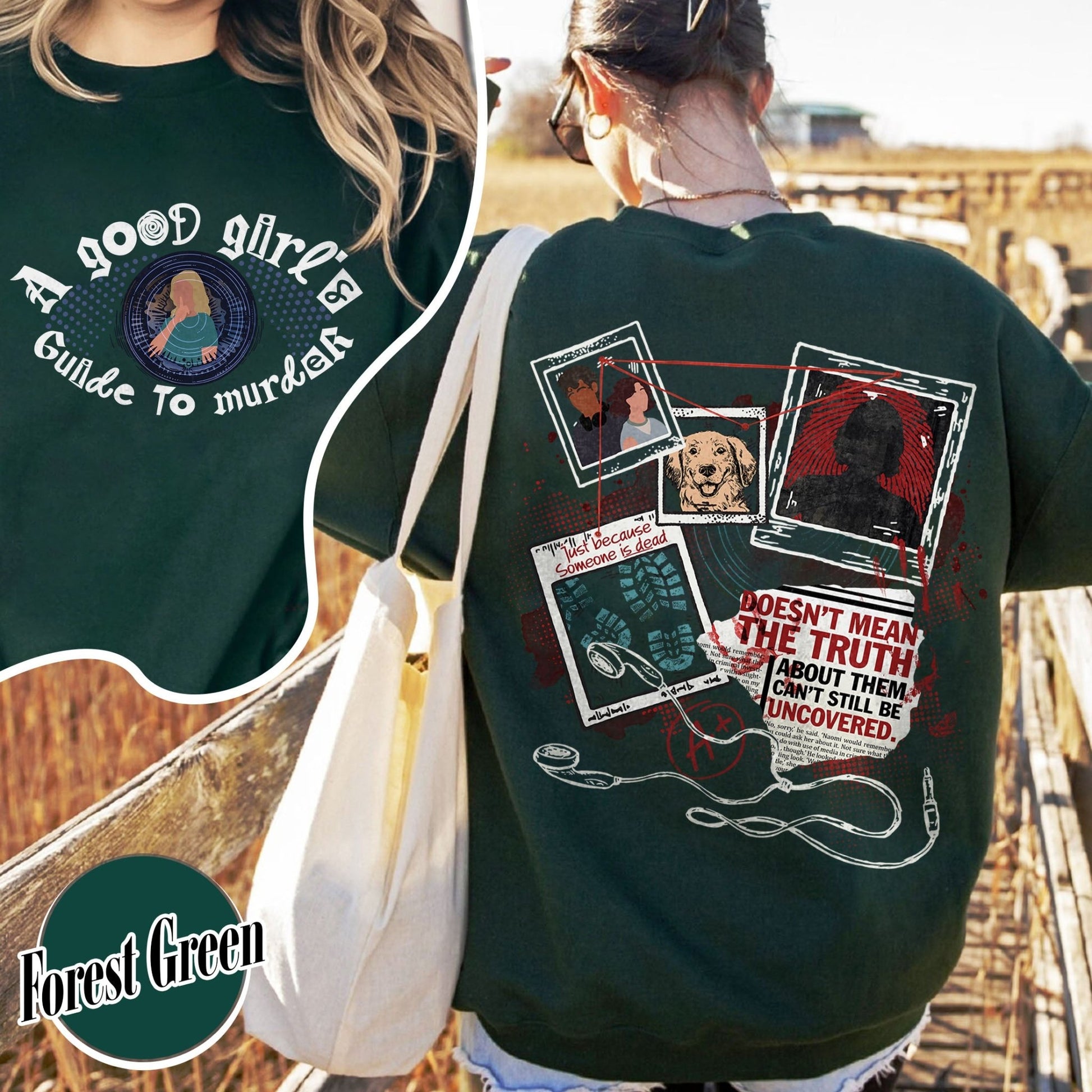 A Good Girl’s Guide To Murder SweatShirt, Detective SweatShirt, Book Lover SweatShirt, Gift for Reader, Bookish Charms, AGGGTM Series - Zig5