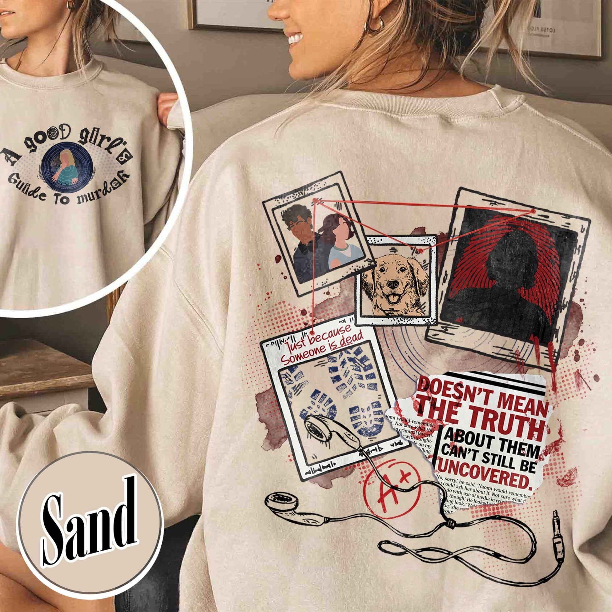 A Good Girl’s Guide To Murder SweatShirt, Detective SweatShirt, Book Lover SweatShirt, Gift for Reader, Bookish Charms, AGGGTM Series - Zig5