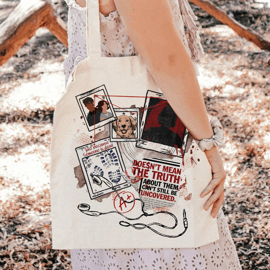 A Good Girl’s Guide To Murder Tote Bag, Detective Tote Bag, Book Lover Tote Bag, Bookish Era Tote Bag, Gift for Reader, Bookish Charms, AGGGTM Series - Zig5