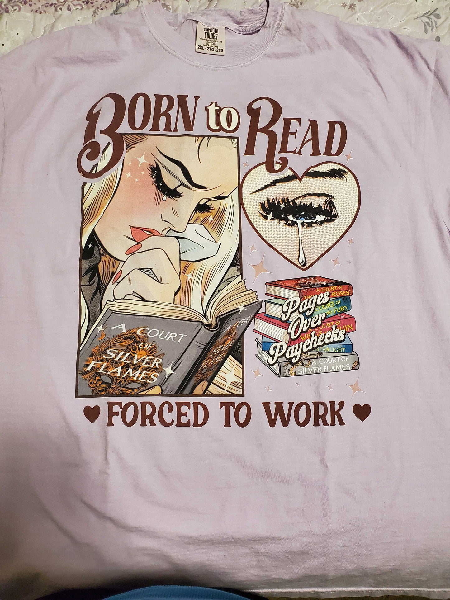 Born To Read Bookish Comfort Colors Shirt, Funny Reader Book Addict, Bookish Gift For Her, Dark Romance, Smut Shirt Gift Booktok, Sjm Book Shirt