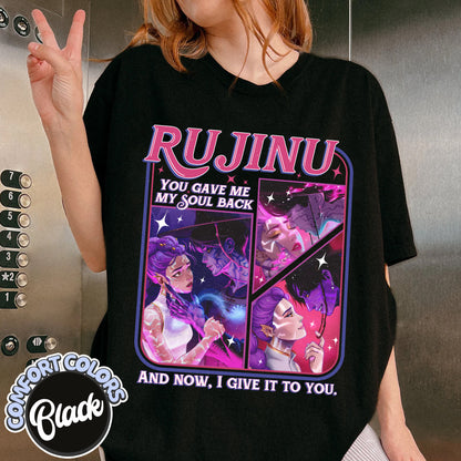 Jinu Rumi Saja Boys Kpop Comfort Colors T-Shirt, Rujinu Demon Hunters Tee, Kpop Huntrix Shirt, Music y2K T-Shirt, Saja Boys Huntrix PIN