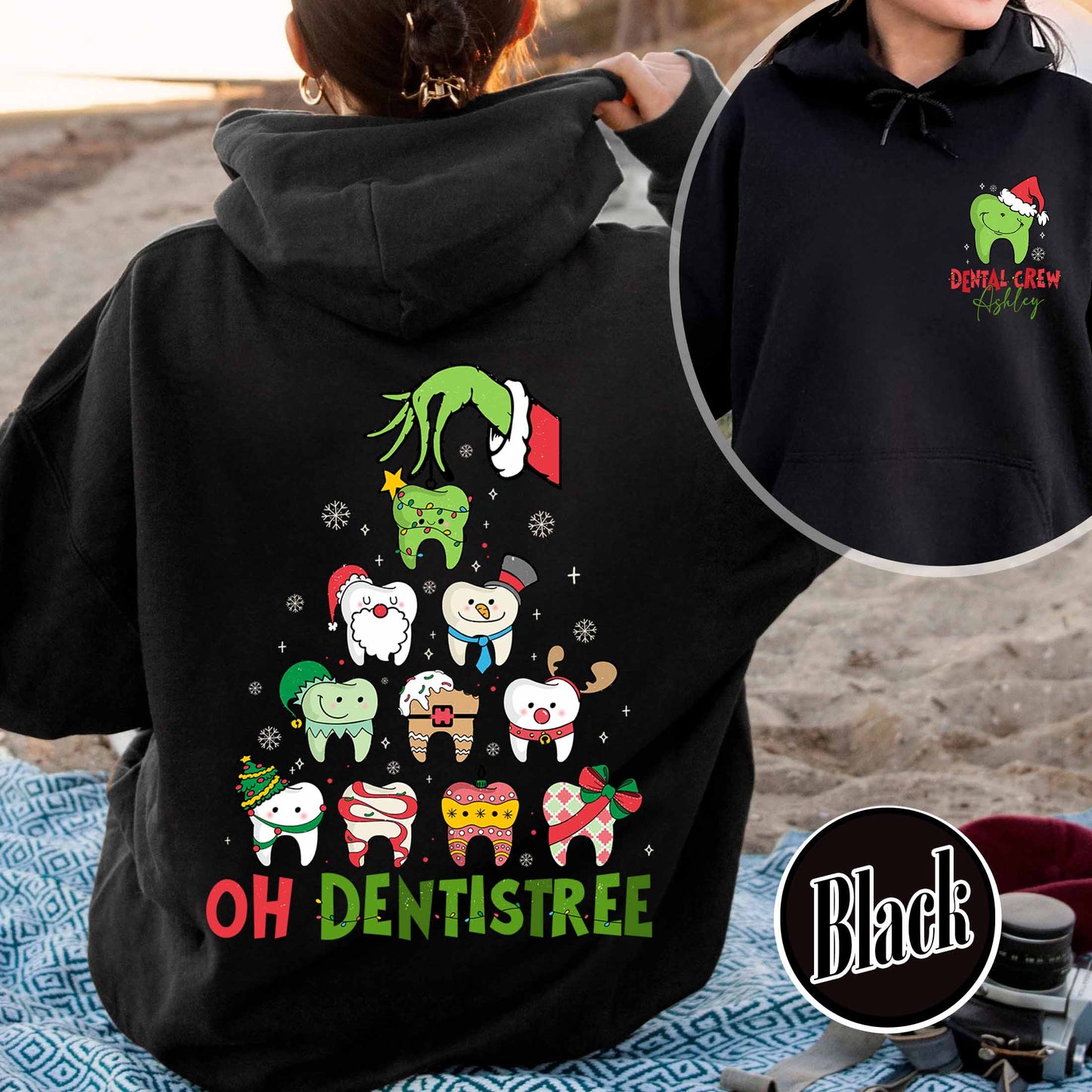 Dental Christmas Tree Hoodie,Funny Christmas Teeth Shirt,Funny Christmas Teeth,Christmas Teeth Dentist Shirt,Gift For Dentist On Christmas