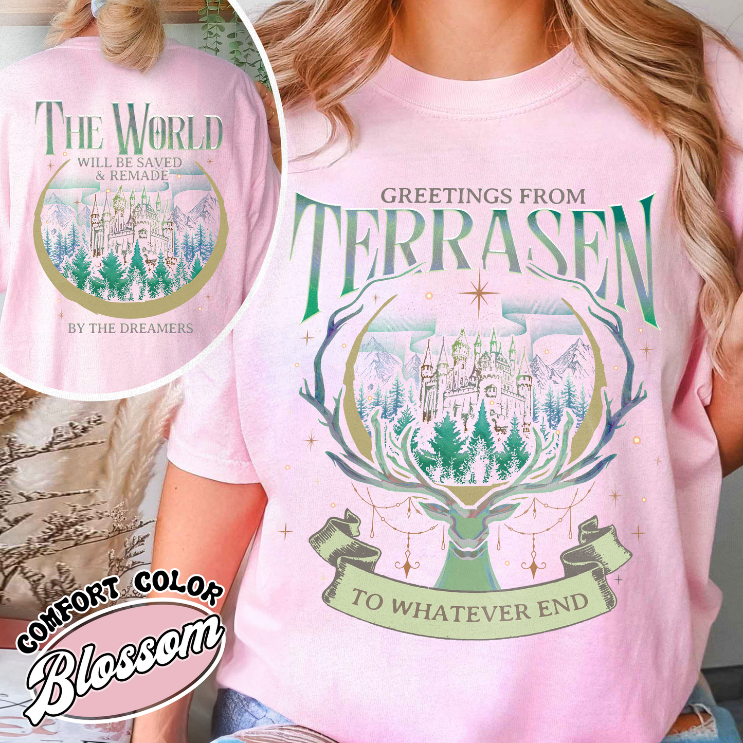 Throne Of Glass Comfort Colors Shirt, Sjm Terrasen Shirt, Reading Lover, Book Lover T-shirt,Elirea Crescent City Aelin Galathynius,Tog Shirt