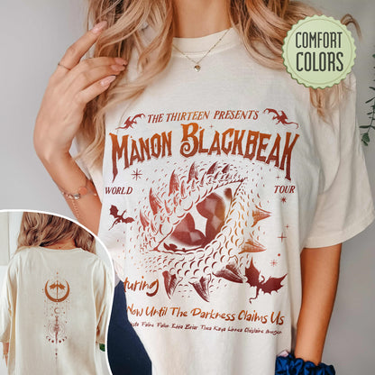 Manon Blackbeak Throne of Glass Comfort Colors Shirt, The Thirteen Shirts, From Now Until The Darkness Claims Us Tee, ACOTAR Crescent City