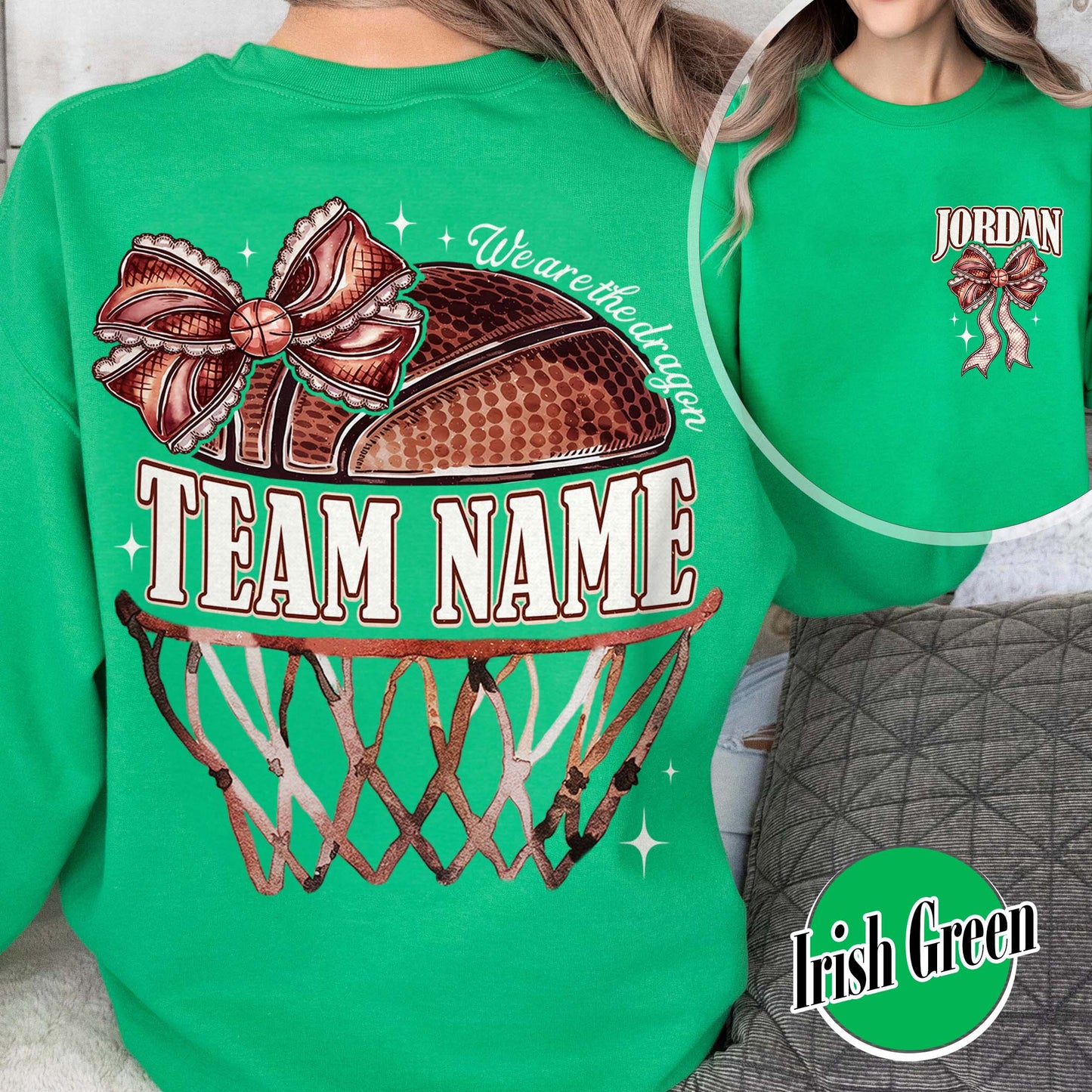 Custom Basketball Mom Sweatshirt, Personalized Basketball Sweatshirt, Game Day Basketball Sweatshirt, Girl Basketball Sweatshirt, Custom Team Basketball Sweatshirt