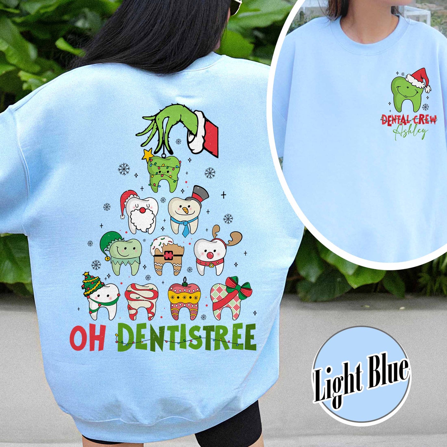 Dental Christmas Tree Sweatshirt,Funny Christmas Teeth Shirt,Funny Christmas Teeth,Christmas Teeth Dentist Shirt,Gift For Dentist On Christmas