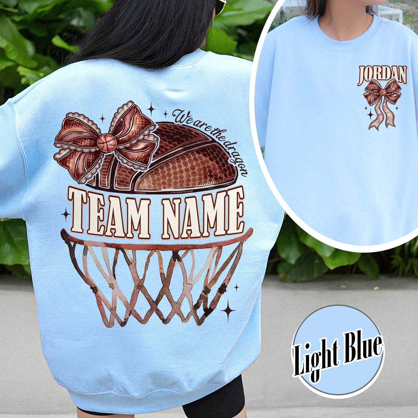 Custom Basketball Mom Sweatshirt, Personalized Basketball Sweatshirt, Game Day Basketball Sweatshirt, Girl Basketball Sweatshirt, Custom Team Basketball Sweatshirt