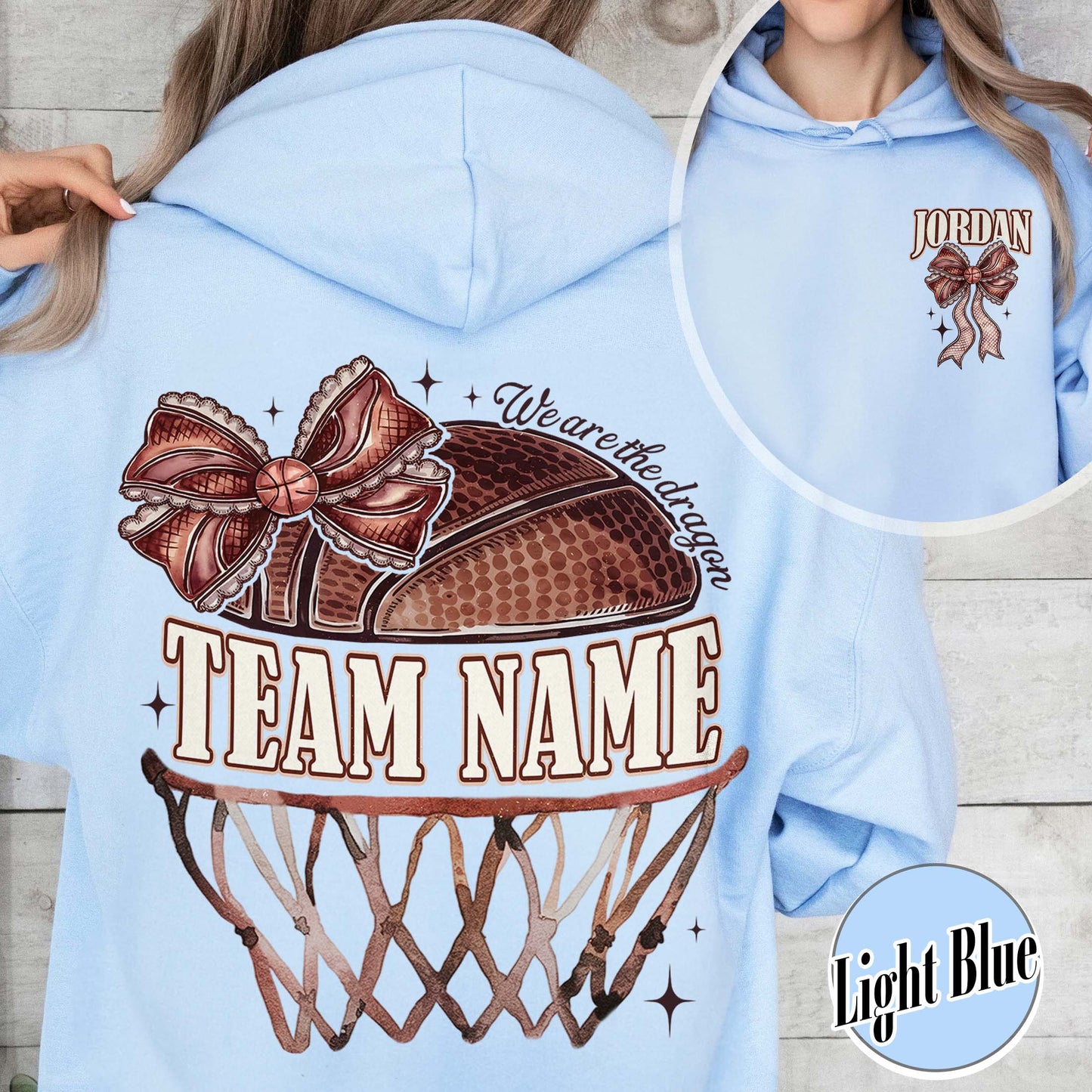 Custom Basketball Mom Hoodie, Personalized Basketball Hoodie, Game Day Basketball Hoodie, Girl Basketball Hoodie, Custom Team Basketball Hoodie