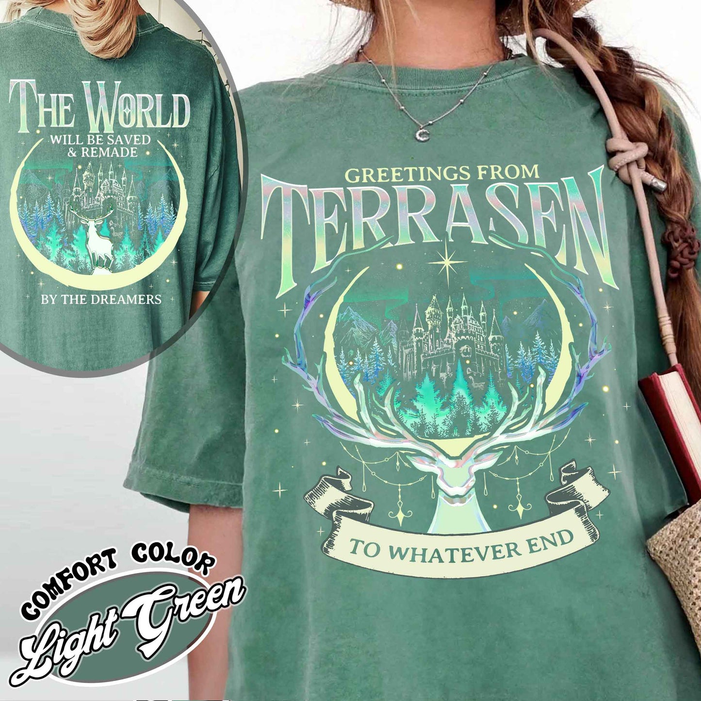 Throne Of Glass Comfort Colors Shirt, Sjm Terrasen Shirt, Reading Lover, Book Lover T-shirt,Elirea Crescent City Aelin Galathynius,Tog Shirt