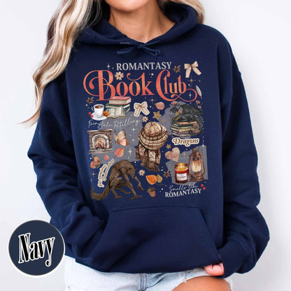 Bookish Hoodie, Romantasy Reader Book Club Hoodie, Fall Love With Reading Hoodie