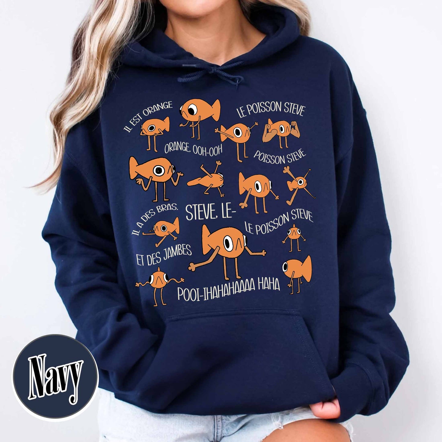 Le Poisson Steve Hoodie, Funny Meme Hoodie, Viral Meme Tiktok Hoodie