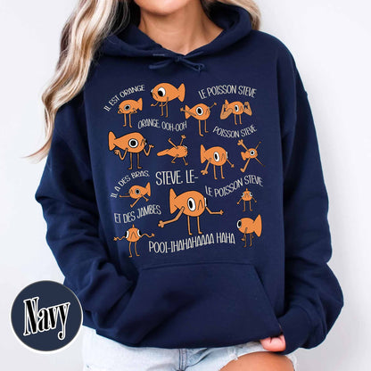 Le Poisson Steve Hoodie, Funny Meme Hoodie, Viral Meme Tiktok Hoodie