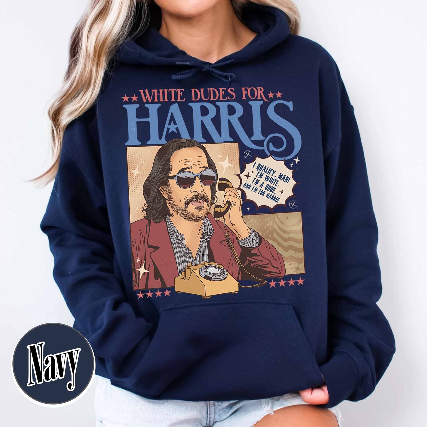Election Hoodie, White Dudes for Madam President Hoodie, Men Zoom for Madam President Hoodie