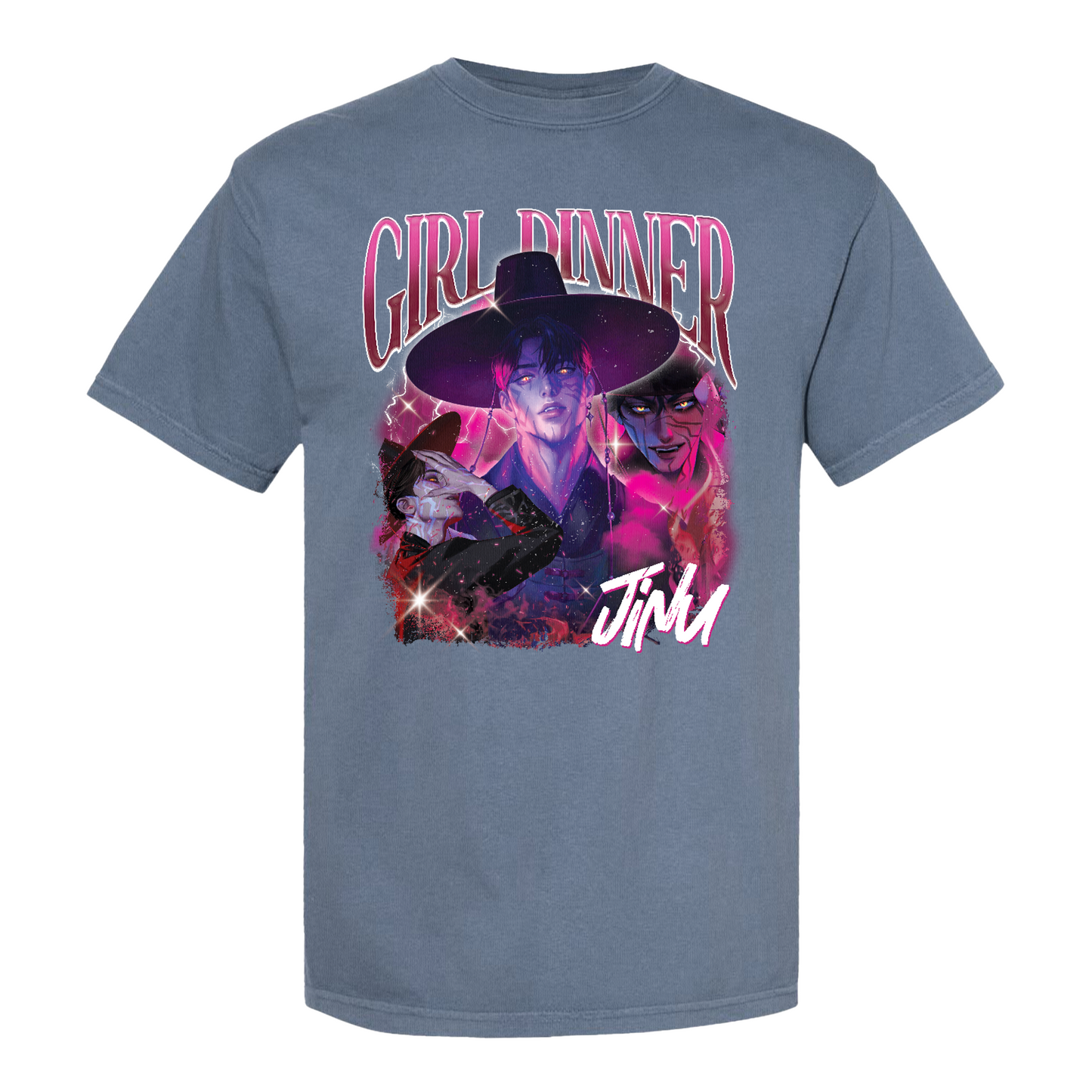 Girl Dinner Jinu Comfort Colors Shirt, Girl Dinner Jinu Saja Boys Hunter Bootleg T-Shirt, Gift For Fan Kpop Lovers