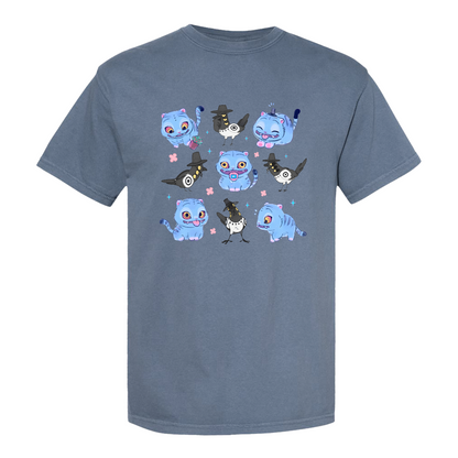 Kpop Demon Hunter Comfort Color Shirt, Derpy and Sussy Funny Raven Graphic Tee, Saja Boys Fans Tee