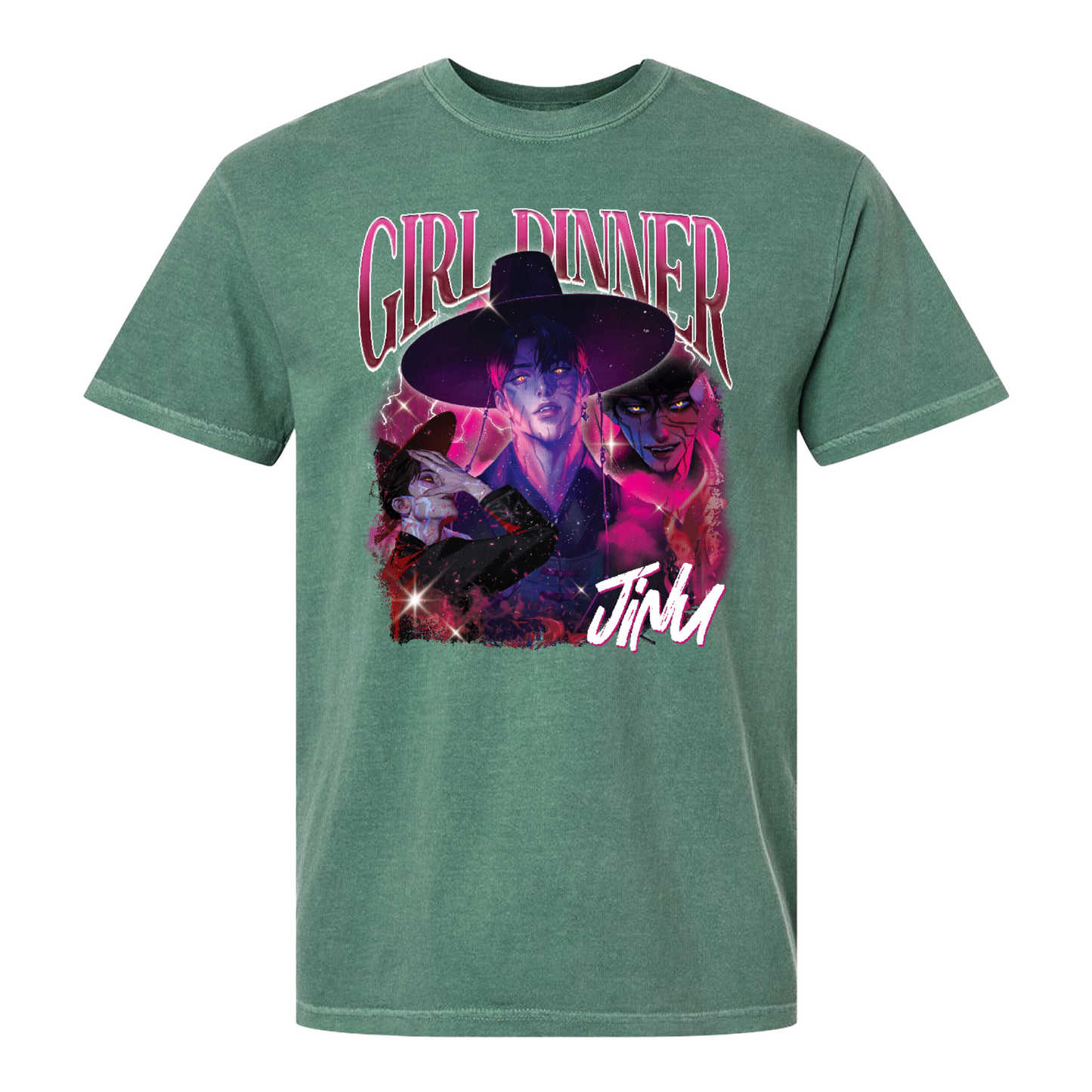 Girl Dinner Jinu Comfort Colors Shirt, Girl Dinner Jinu Saja Boys Hunter Bootleg T-Shirt, Gift For Fan Kpop Lovers