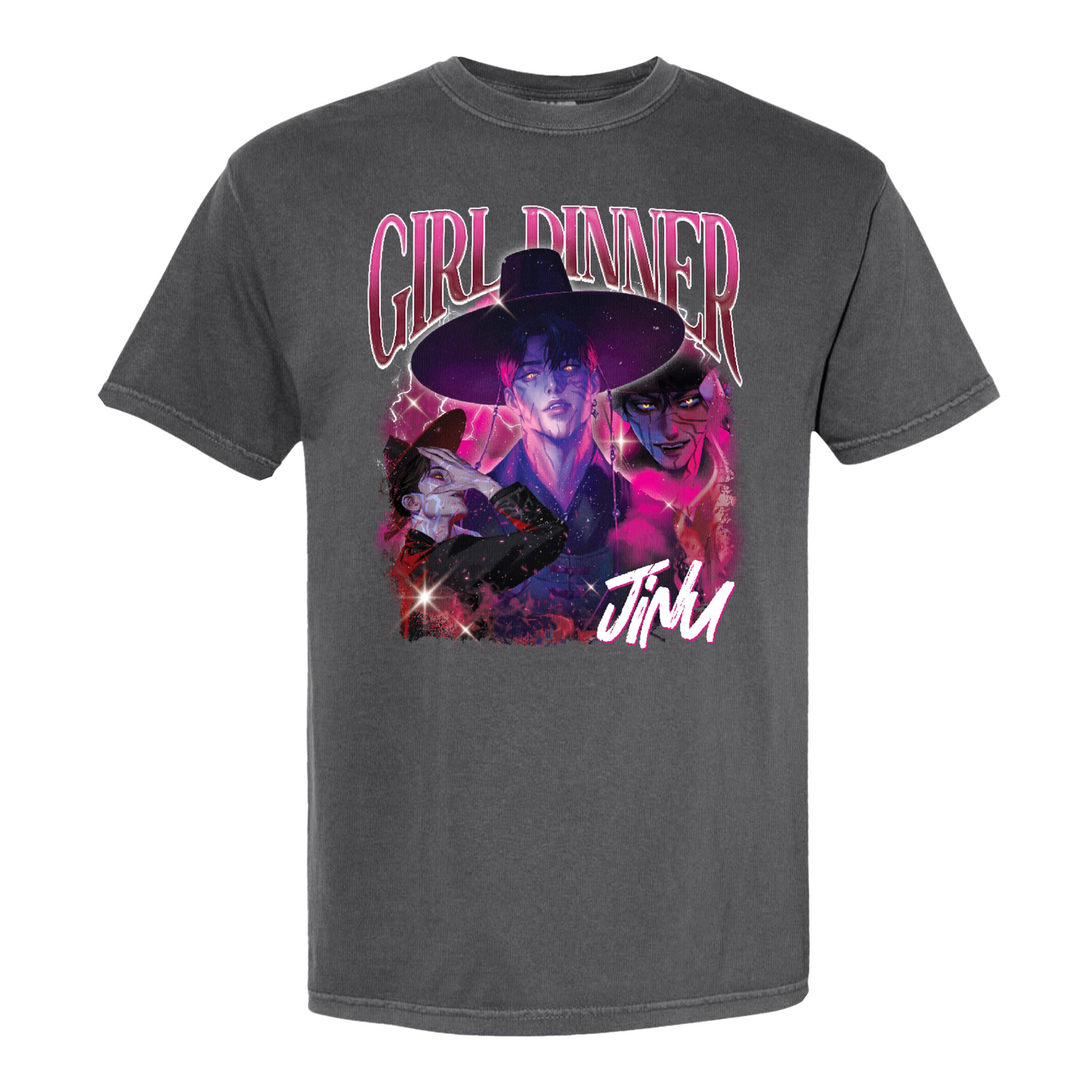 Girl Dinner Jinu Comfort Colors Shirt, Girl Dinner Jinu Saja Boys Hunter Bootleg T-Shirt, Gift For Fan Kpop Lovers