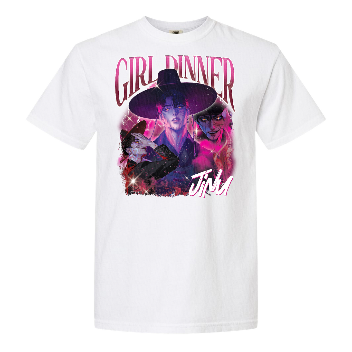 Girl Dinner Jinu Comfort Colors Shirt, Girl Dinner Jinu Saja Boys Hunter Bootleg T-Shirt, Gift For Fan Kpop Lovers