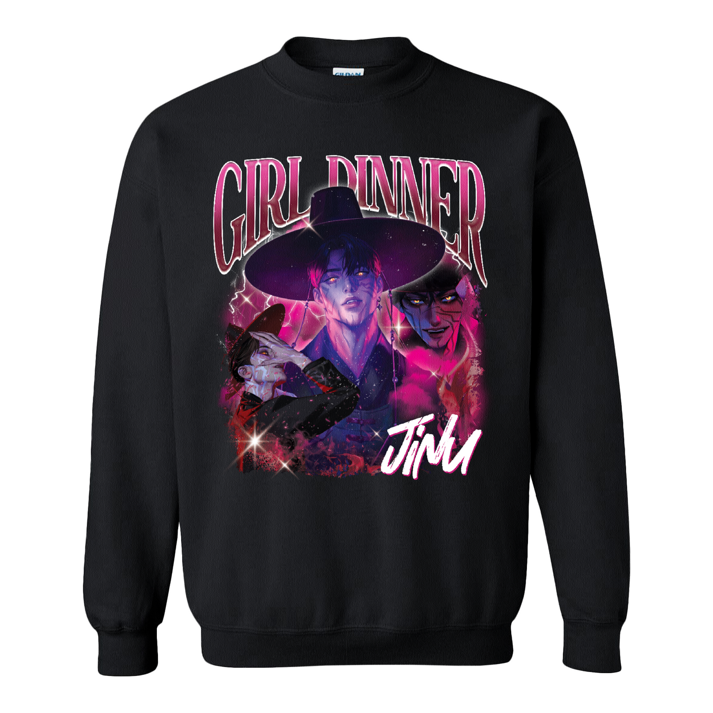 Girl Dinner Jinu Sweatshirt, Girl Dinner Jinu Saja Boys Hunter Bootleg Sweatshirt, Gift For Fan Kpop Lovers