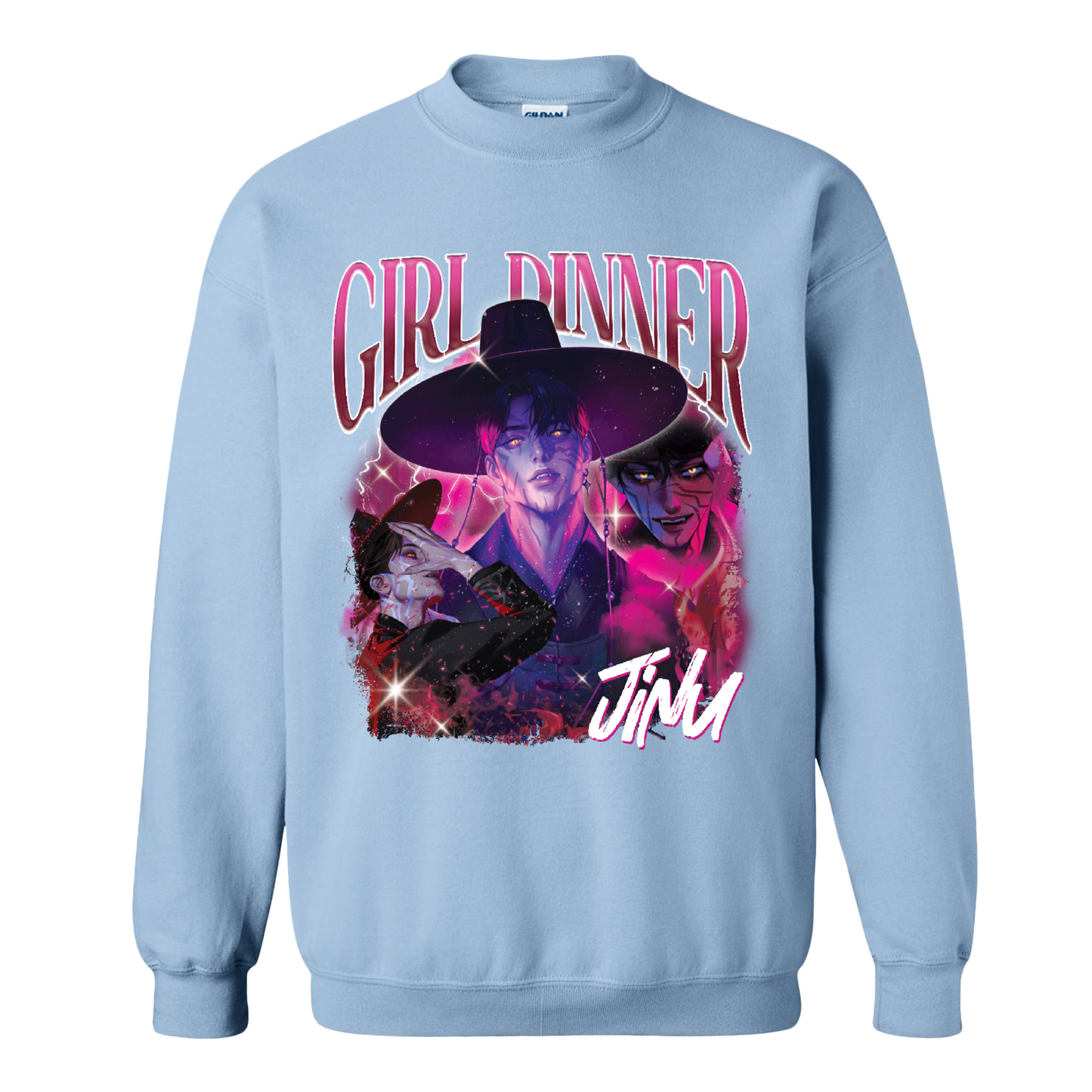 Girl Dinner Jinu Sweatshirt, Girl Dinner Jinu Saja Boys Hunter Bootleg Sweatshirt, Gift For Fan Kpop Lovers