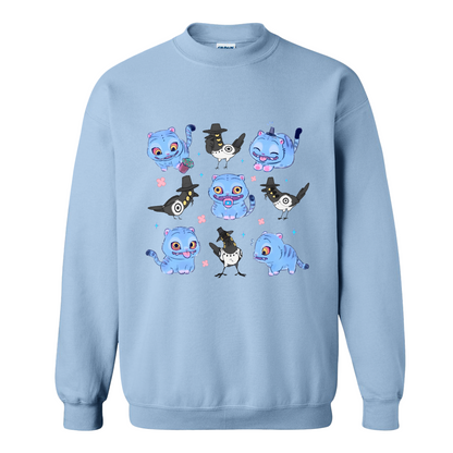 Kpop Demon Hunter Sweatshirt, Derpy and Sussy Funny Raven Sweatshirt, Saja Boys Fans Sweatshirt