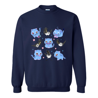 Kpop Demon Hunter Sweatshirt, Derpy and Sussy Funny Raven Sweatshirt, Saja Boys Fans Sweatshirt