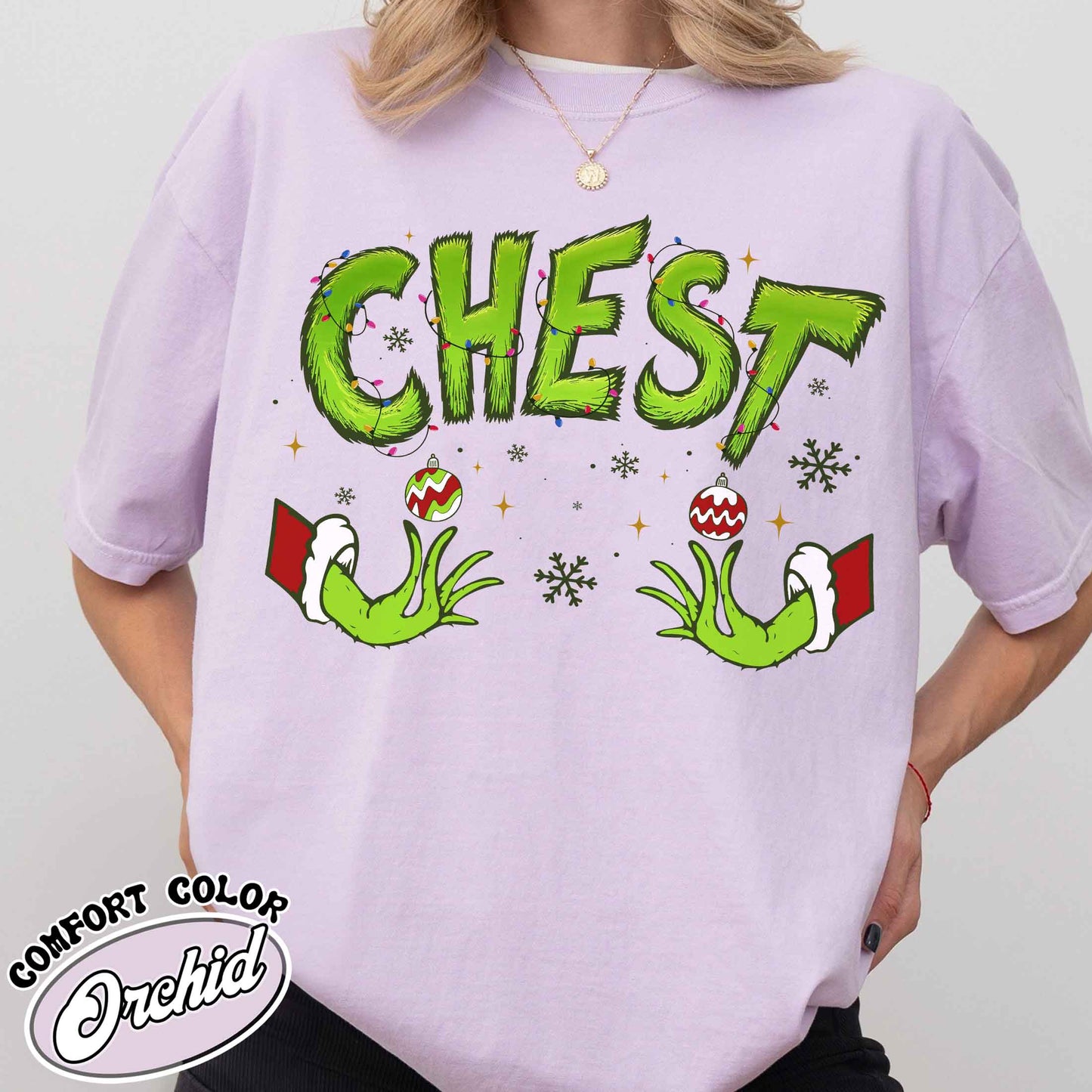 Chest Nuts Couples Matching Shirts, Funny Couple Christmas Shirt, Matching Christmas Outfits Boyfriend Girlfriend, Chest Nuts Christmas T-Shirt