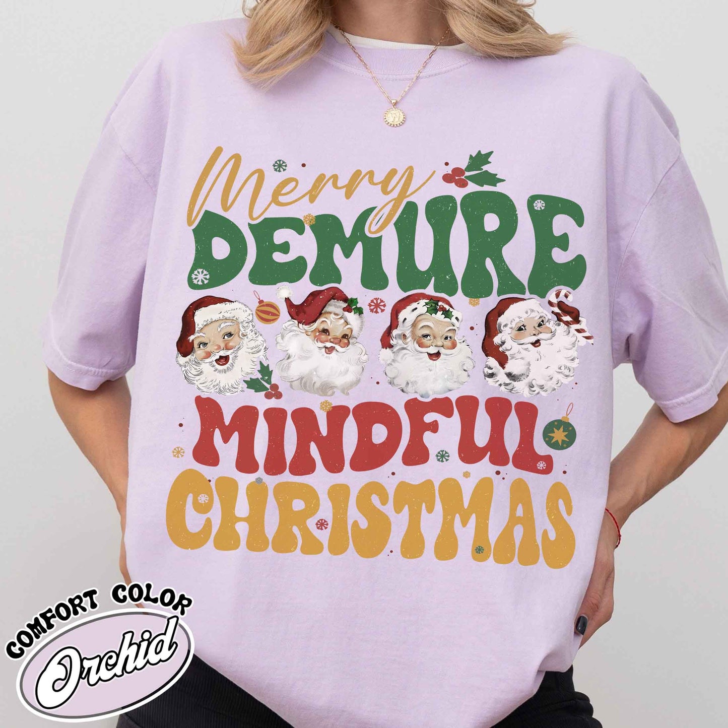 Santa Christmas Shirt, Very Demure Mindful Shirt, Merry Christmas Shirt, The Santa Clause Tshirt, Women Gift Christmas, Christmas Ladies