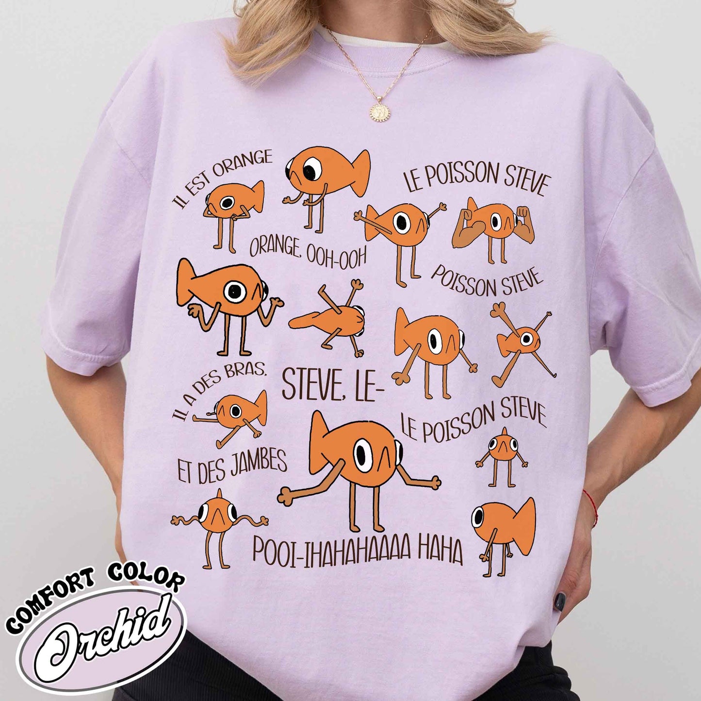 Le Poisson Steve Comfort Colors T Shirt, Funny Meme t shirt, Viral Meme Tiktok Tshirt
