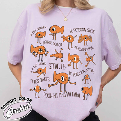 Le Poisson Steve Comfort Colors T Shirt, Funny Meme t shirt, Viral Meme Tiktok Tshirt