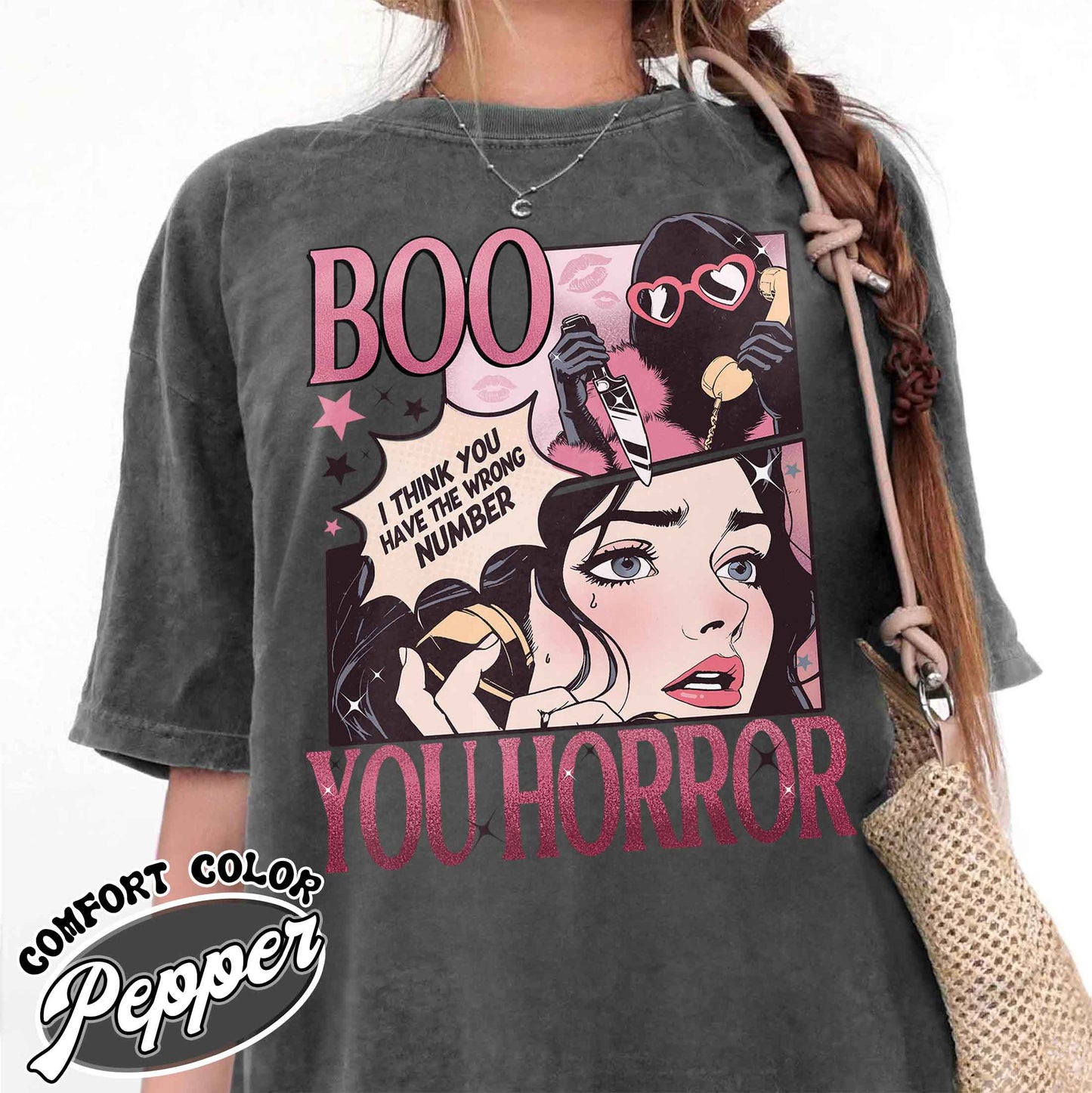 Boo Your Horror Halloween Comfort Colors Shirt, Halloween Crewneck, Horror Shirts, Halloween Gift, Horror Film Club Shirt, Stay Spooky Shirt