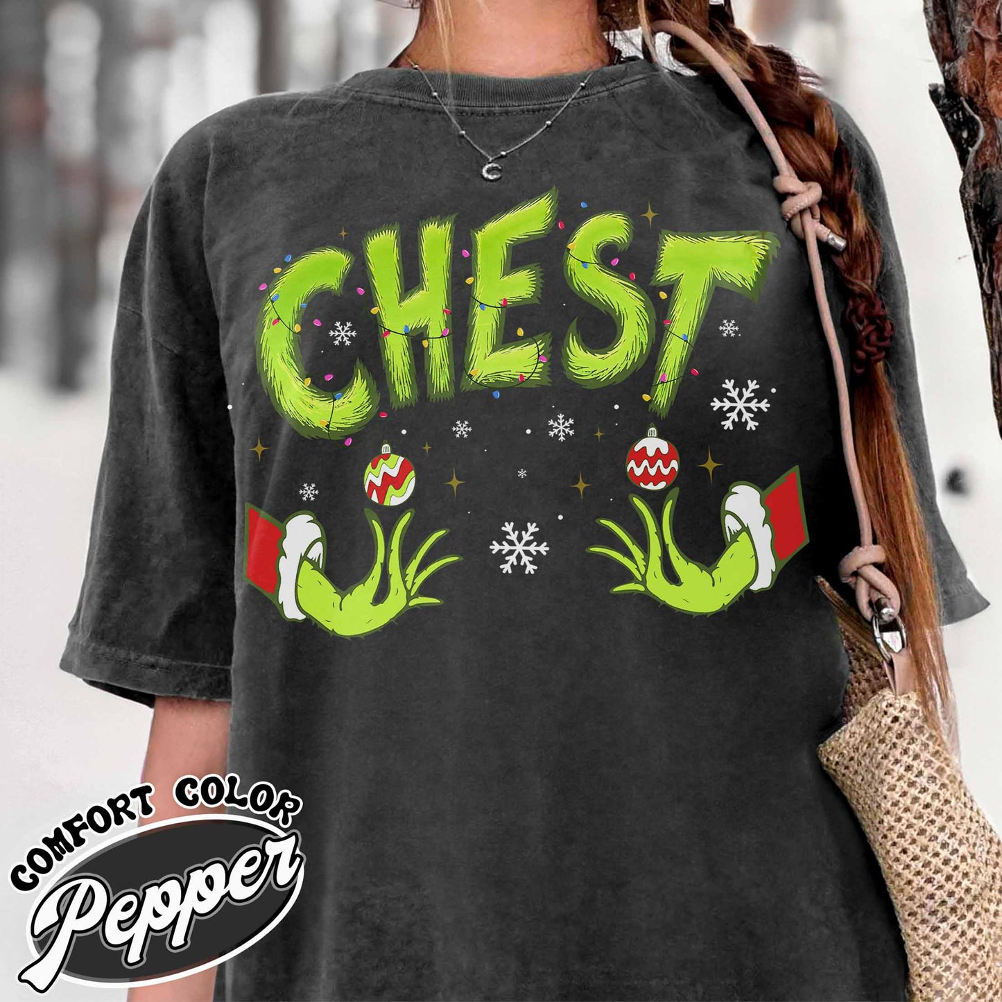 Chest Nuts Couples Matching Shirts, Funny Couple Christmas Shirt, Matching Christmas Outfits Boyfriend Girlfriend, Chest Nuts Christmas T-Shirt