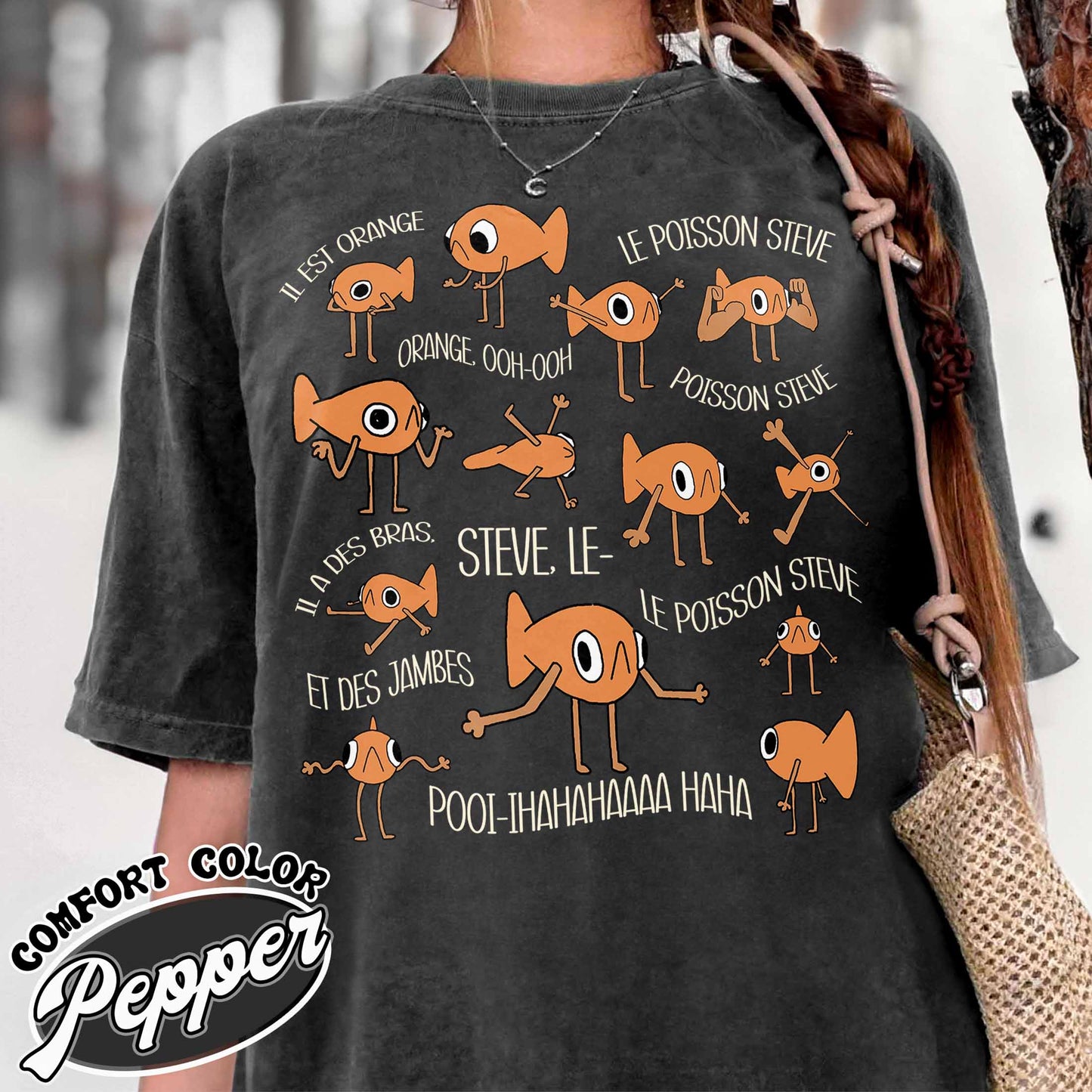 Le Poisson Steve Comfort Colors T Shirt, Funny Meme t shirt, Viral Meme Tiktok Tshirt
