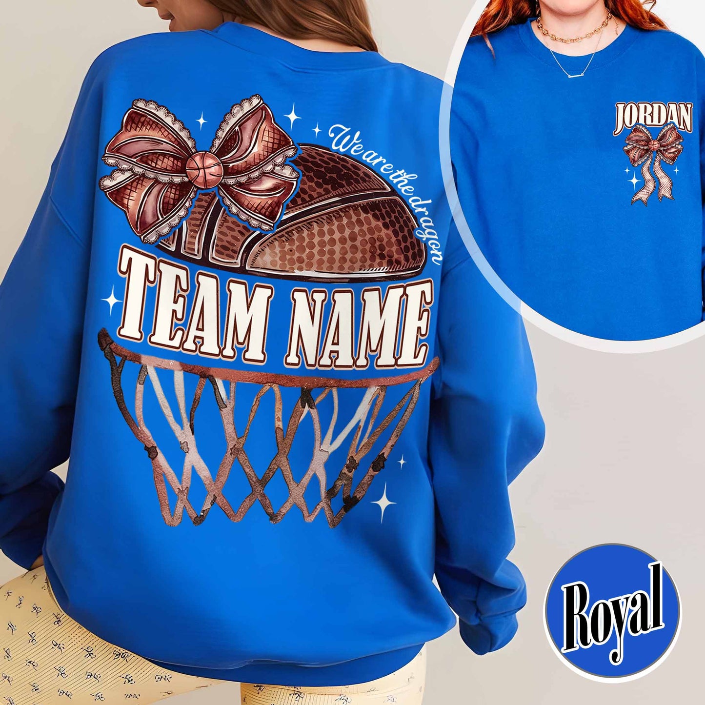 Custom Basketball Mom Sweatshirt, Personalized Basketball Sweatshirt, Game Day Basketball Sweatshirt, Girl Basketball Sweatshirt, Custom Team Basketball Sweatshirt