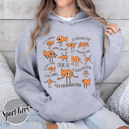 Le Poisson Steve Hoodie, Funny Meme Hoodie, Viral Meme Tiktok Hoodie