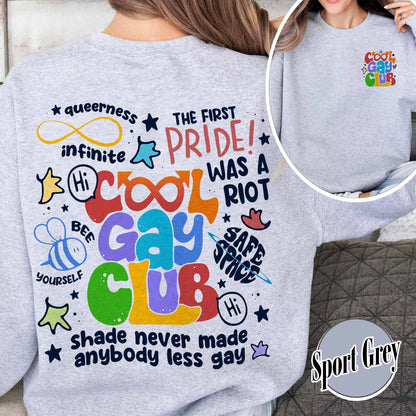 Cool Gays Club Sweatshirt, Pride Sweatshirt, Pride Month, Gay Pride Lgbt, Equality Sweatshirt,Lgbtq Gift,Rainbow Sweatshirt,Lgbt Pride Sweatshirt,Be Kind