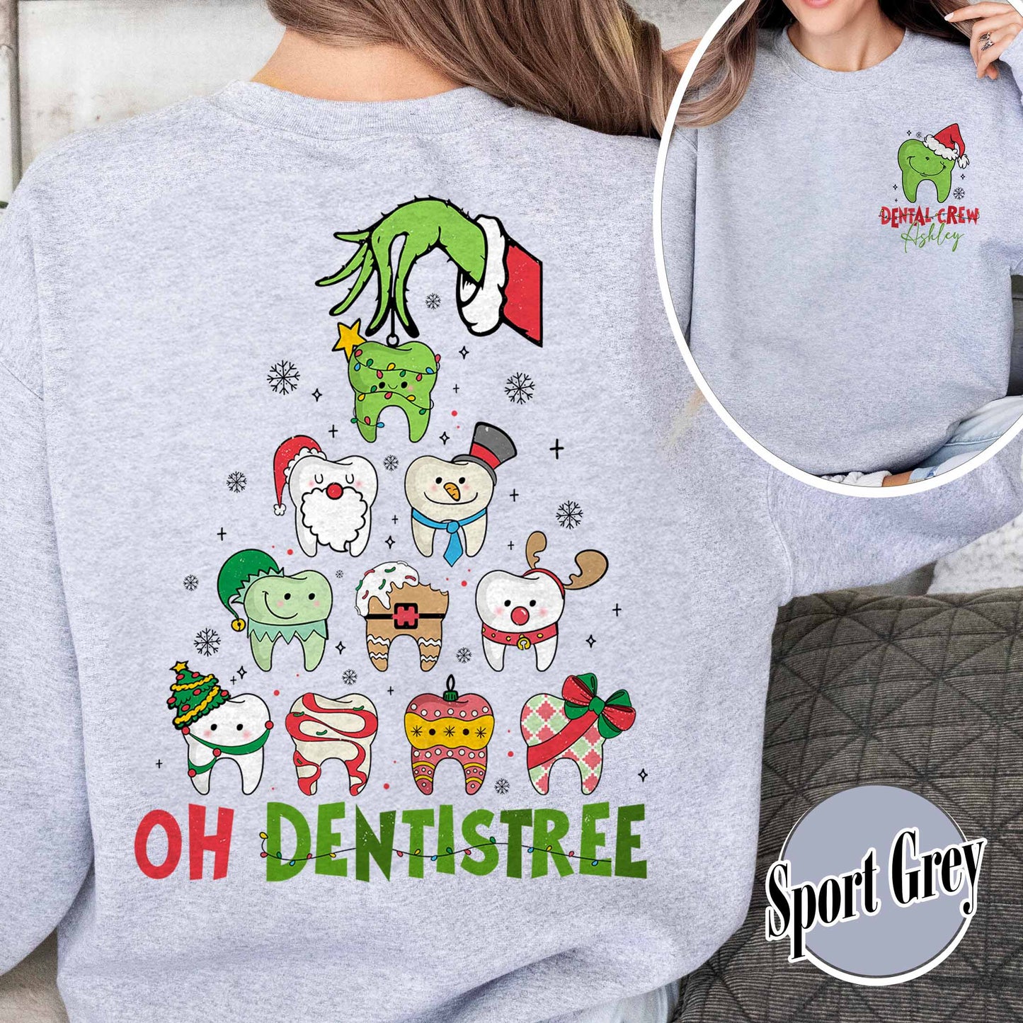 Dental Christmas Tree Sweatshirt,Funny Christmas Teeth Shirt,Funny Christmas Teeth,Christmas Teeth Dentist Shirt,Gift For Dentist On Christmas