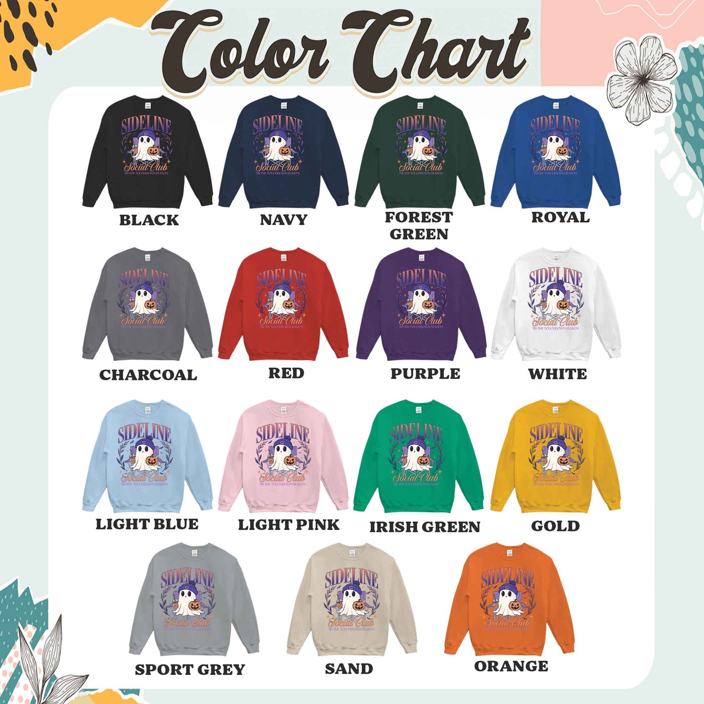 Custom Game Day Social Club Football Sweatshirt, Personalized Sideline Social Club Football Sweatshirt