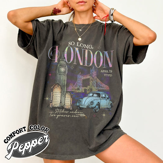 So Long London The Tortured Poets Department Comfort Color Shirt, Alls Fair In Love And Poetry, Swiftie Shirt, The Tortured Poets Depart,Fort Night Shirt