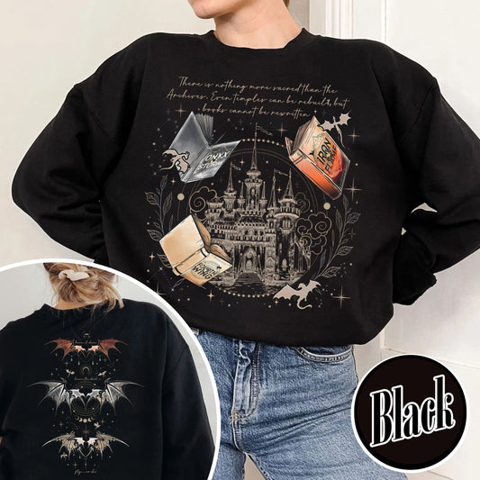 Basgiath War College Sweatshirt,Dragon Rider Shirt,Basgiath War College 2-sided Sweatshirt,Violet Sorrengail,Xaden Riorson,Fly or Die,Riders Quadrant