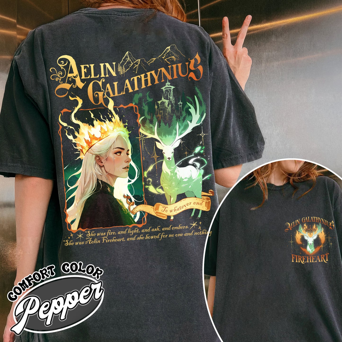 Aelin Galathynius Fireheart Shirt, Aelin Galathynius Shirt, Tog Shirt, Fireheart Queen Aelin Shirt, Fireheart Shirt, Terrasen to Whatever End