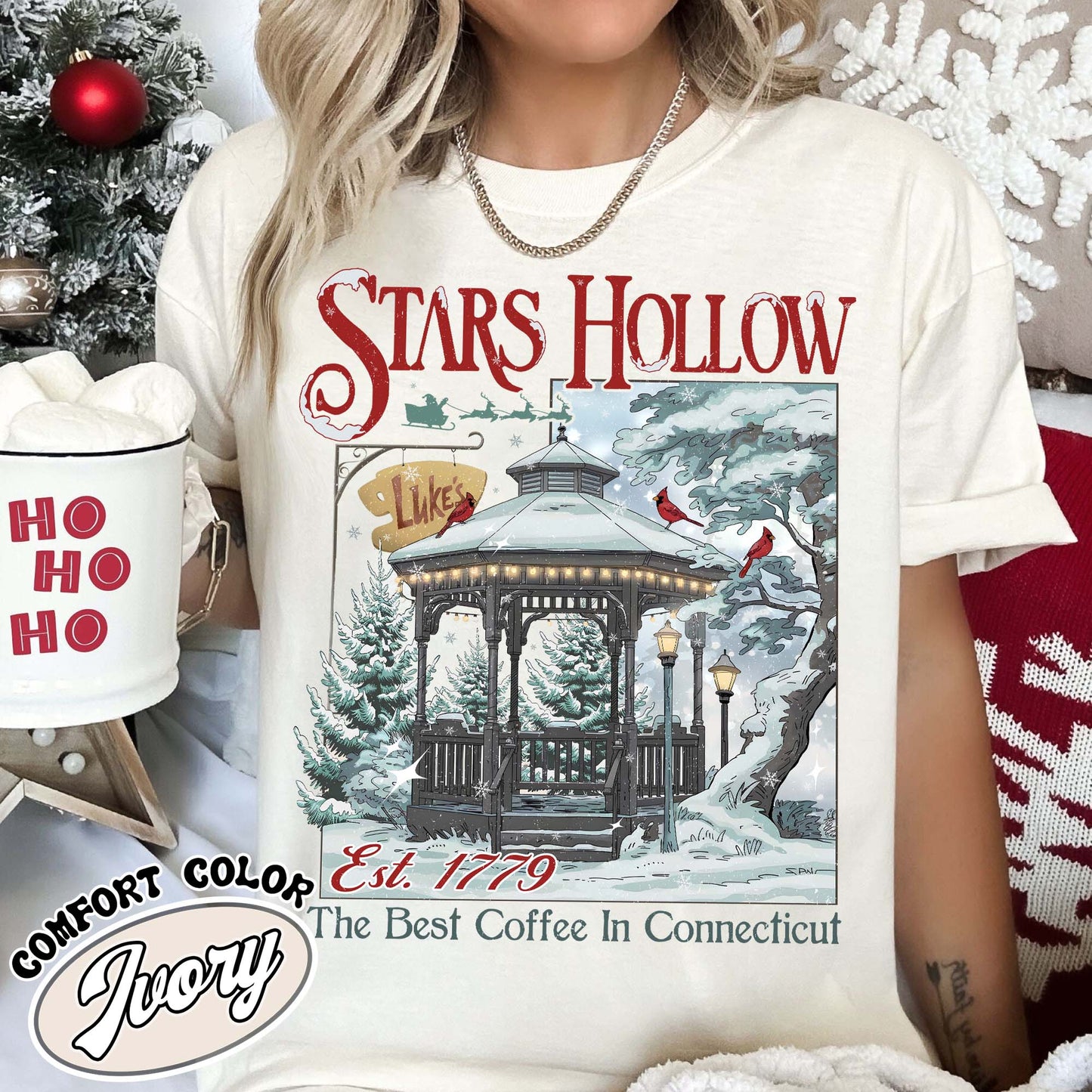 Stars Hollow Christmas Festival Shirt, Stars Hollows Shirt, Christmas Gift, Connecticut Shirt, Retro Style Shirt, Stars Hollow 1779 Connecticut