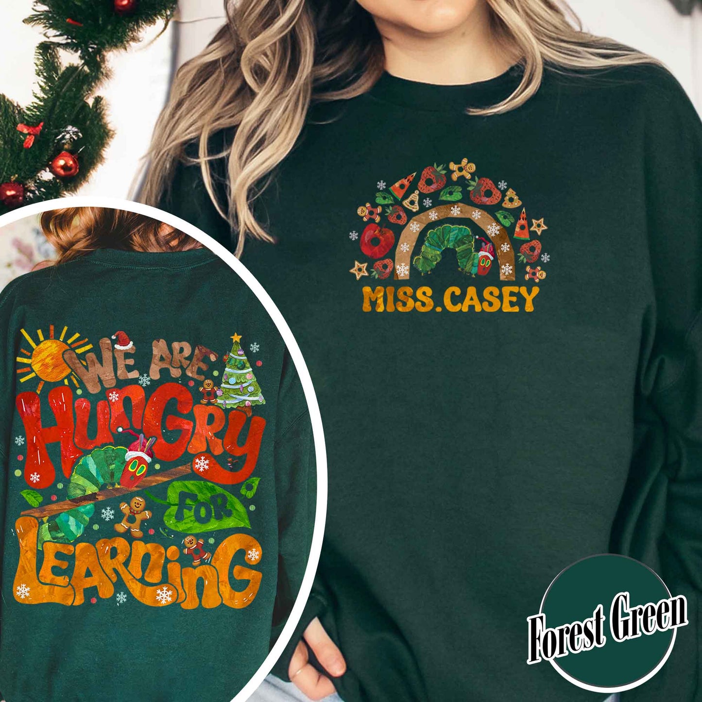 We Are Hungry for Learning Sweatshirt, We Are Hungry for Learning Christmas, Funny Teacher Sweatshirt, Teacher Christmas Sweatshirt, Teacher Christmas Gift