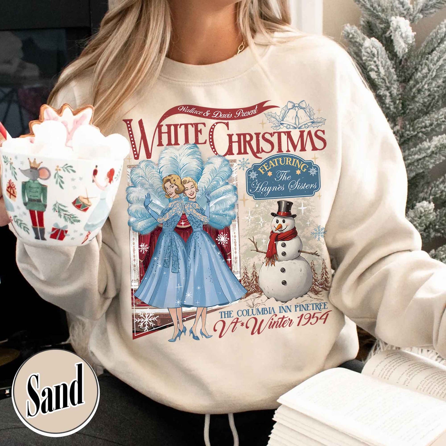 Christmas Movie Lover Sweatshirt, Christmas Sister Sister Sweatshirt, Wallace and Davis Sweatshirt