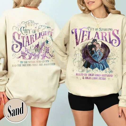 Velaris Acotar Sweatshirt, Velaris City of Starlight Sweatshirt, Feyre and Rhysand Sweatshirt