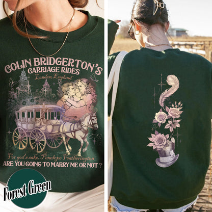 Lady Whistledown Colin and Penelope, Lady Whistledown Sweatshirt, Book Sweatshirt for Her, Book Lover Gift, Wallflower Social Club Penelope and Colin